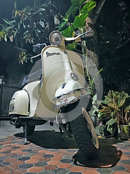 A nice classic vespa scooter