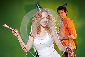 Nice couple celebrating