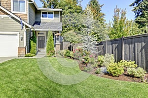 Nice curb appeal of American brand-new house