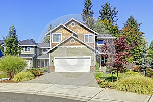 Nice curb appeal of American brand-new house