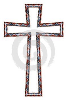 Nice decorated cross for religious celebrations