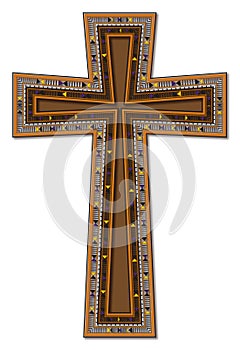 Nice decorated cross for religious celebrations