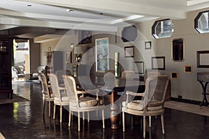 Of nice dining room in tropic villa