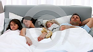 Nice family sleeping together
