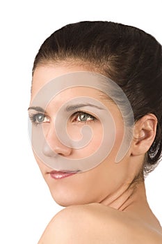 Nice female face with health skin