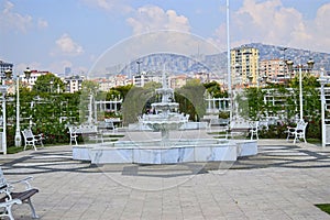 A nice fountain in the garden