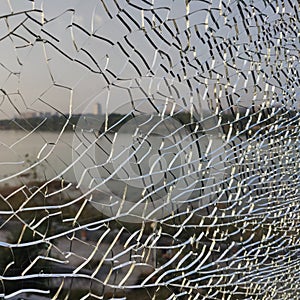 nice fractures of broken glass