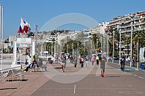 Nice, France - april 19 2016 : Promenade des Anglais