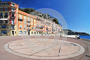 Sundial on the Quai des Etats Unis in Nice, France