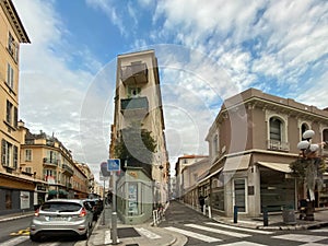 Typical French architecture from Cotedazur in central part of the city with