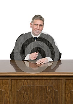 Nice Friendly Law Judge with Smile Isolated photo