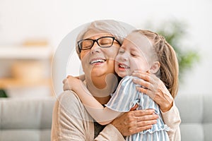 Nice girl and her grandmother