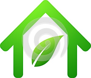 Nice green house symbol