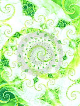 Nice Green Leaves Vines Spiral