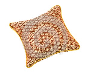 Nice handmade brown pillow isolated