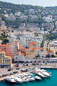 Nice harbour at Mediterranean Sea