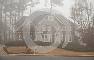 Nice House Through Dense Fog