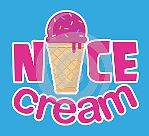 Nice ice-cream merch design