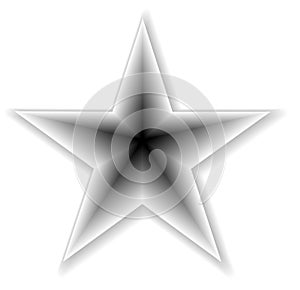 Nice illustration of a 3d look Black star on white background.