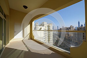 Nice interior of modern balcony