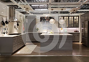 Nice kitchen design in store IKEA