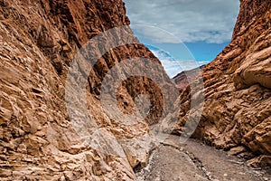 Nice landscape of Mosaic canyon in DeathValley desert