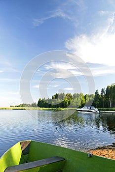 Nice landscape with vivid sky in summer