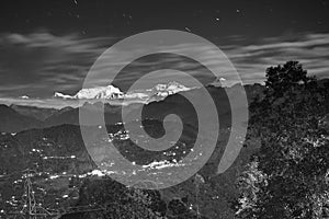 Nice last light from sunset on Mount Kanchenjugha, India