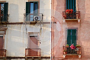 Nice mediterranean house facades