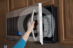 Nice microwave in modern kitchen