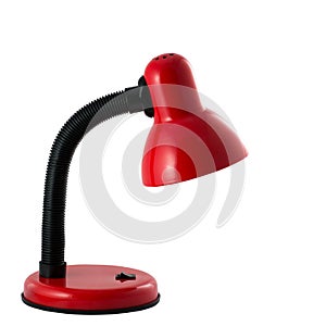 Nice modern desk lamp isolated on white background