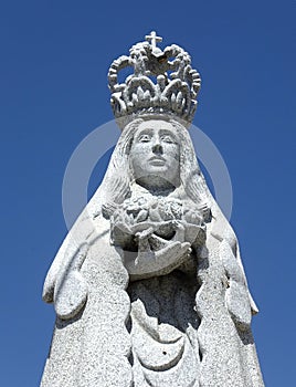 Modern Maria statue in La Coronada, Badajoz - Spain photo