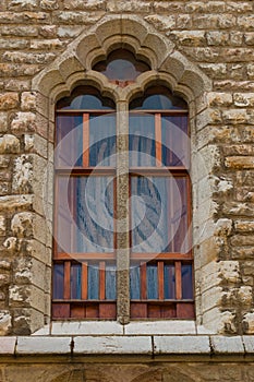 Nice modernist window by GaudÃ­ in the town of Leon