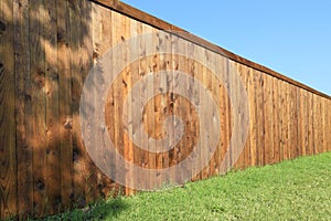 Nice new fence in the yard background photo