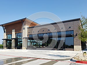 Nice new shopping center building in TX USA.