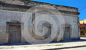 Nice old building arriving in El Cuyo, Mexico