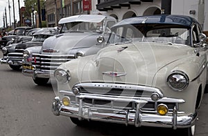 Nice Old car show in city Dallas