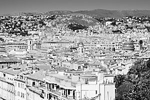 Nice old town on the french Mediterranean riviera in Cote d\'Azur, France