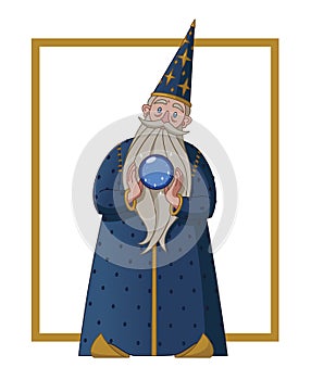 Nice Old Wizard with Magical Orb