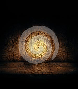 Nice old wooden background in dark