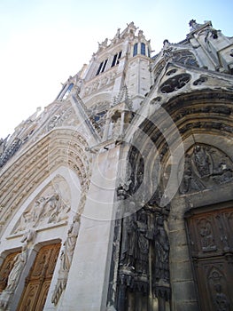 A nice ornated church facade in Nancy Saint Epvre.