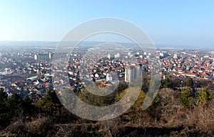 Nice panoramic view to the town of Leskovac, southern Serbia