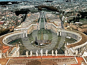 The nice panoramic view of the Vatican City photo