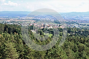 Bojnice castle and park in Slovakia