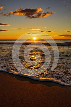 A nice and peaceful sunrise on the beach
