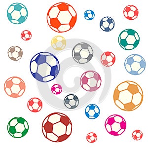 Nice picture of colorful football balls