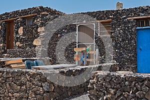 Beautiful stone house in Isla de Lobos, Fuerteventura, Canary Island, Spain photo