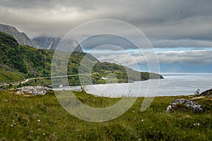 A nice and quiet beach and mountains