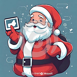 Nice Santa Claus on social networks