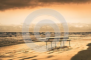 Nice scape of the deserted beach